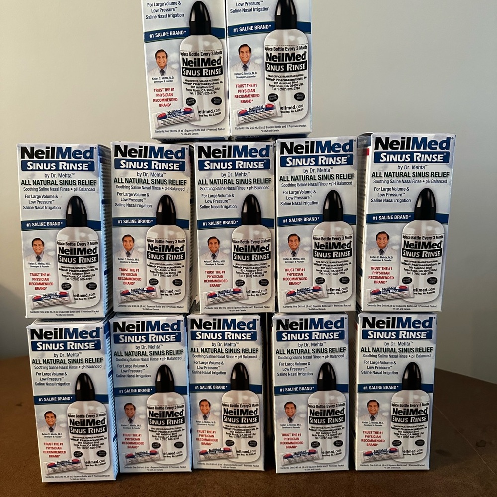 Lot of 12, NeilMed Sinus Rinse by Dr Mehta all natural, sinus relief